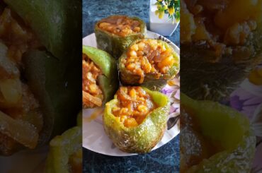 Stuffed Capsicum | Bharwa Shimla Mirch Recipe | Easy Recipe #shorts