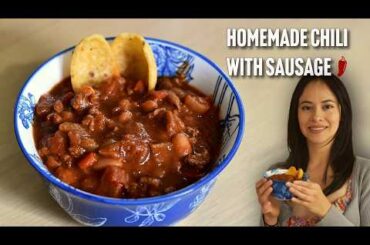How To Make Homemade CHILI with Beans and Sausage