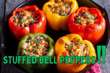 2 Easy And Delicious Tex-Mex Inspired Stuffed Bell Pepper Recipes #food #cooking #stuffedpeppers