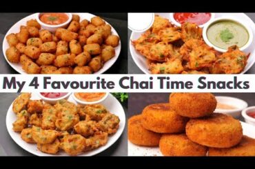 4 Easy Snacks Recipes For Tea-Time | Yummy Chai Time Snacks Recipes