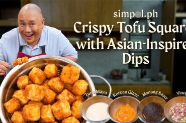 Crispy Tofu Squares with 4 Easy Asian-Inspired Dips