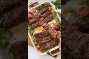 HARISSA BEEF SHEET PAN KEBABS.  #shorts #food #cooking #lifestyle #recipes