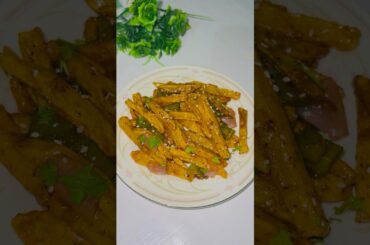 Lets make chilli potatoes #food #recipe #shorts