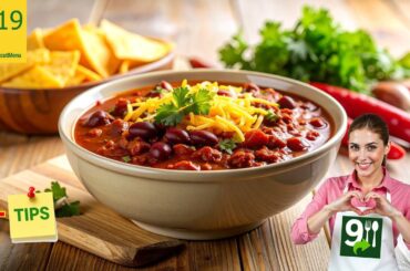 Classic Chili Recipe Easy Homemade Beef Chili! fast steps by 9shortcutMenu bakery and food menu.