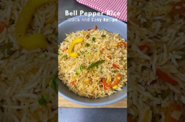 Quick & easy bell pepper rice #shorts #recipe #cooking