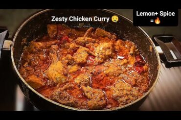 "ASMR Lemon Pepper Chicken Curry Indian Style | Easy Chicken Curry for Beginners" #viralvideo