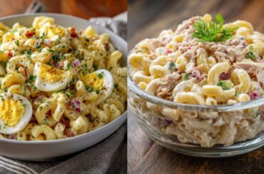 Southern Style Tuna Macaroni Salad + Deviled Egg Pasta Salad Recipe   4K