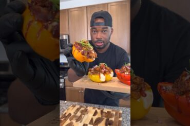 The Perfect Stuffed Bell Peppers | BBQ Chicken Peppers #onestopchop
