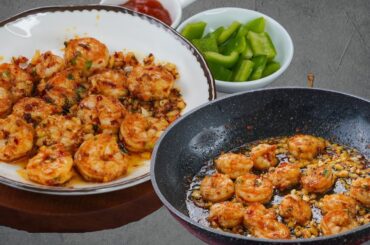 Chilli Garlic Prawns Recipe | High Protein Fish Recipe | Garlic Chilli Shrimp | Chilli Prawns