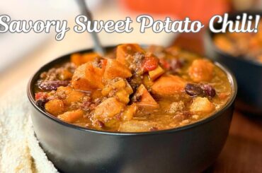 Sweet Potato Chili | Hearty Fall Crockpot Recipe