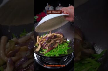 EASY STIR-FRIED EGGPLANT WITH GREEN CHILI PEPPER RECIPE #recipe #cooking #chinesefood #eggplant