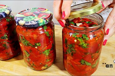 I'm waiting for winter with 20 jars of roasted peppers with garlic preserved in jars!