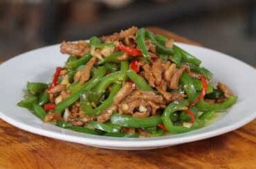 Stir-Fried Pork with Green Bell Pepper | Bell Pepper and Pork Recipe