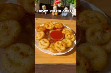 Trending recipe of crispy potato smiley #shorts #recipe #potato #snacks #trending #shortsfeed #viral