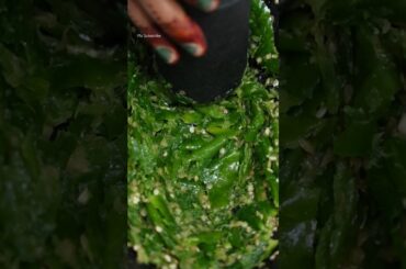 This Green Chillies pickle or Hari mirch ka kutta is an unbeatable side dish #cooking #asmrfood