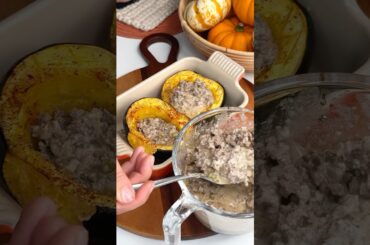 Stuffed and baked acorn squash recipe