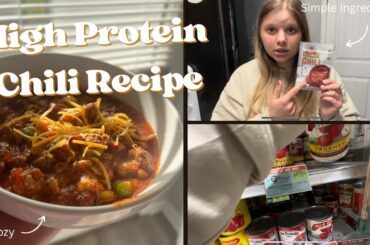 High Protein 30 minute Chili recipe | High protein, easy recipes.