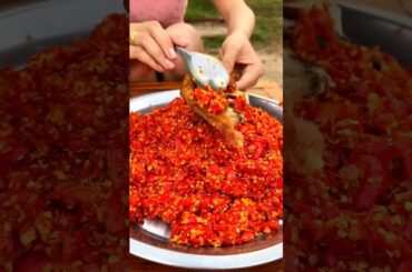 Comment faire la Recette de chili poulet croustillant #cooking  #shorts