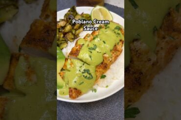 Poblano Cream Sauce Recipe! #poblano #sauce #cookingshorts #easyrecipe #dinnerideas #food #pepper
