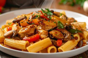 This Pasta Recipe Will Drive You Crazy! Juicy Chicken with Mushrooms and Peppers!