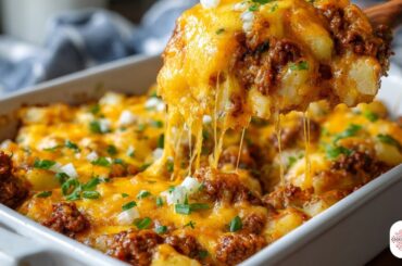 Chili Cheese Potato Bake Casserole | Cheesy Comfort Food Casserole