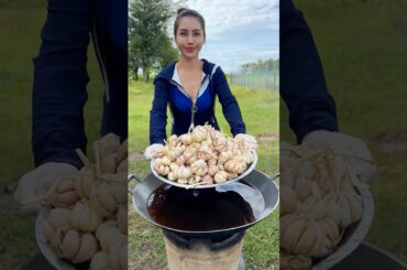 Crispy garlic with chili salt recipe #food #mukbang #eating #shorts