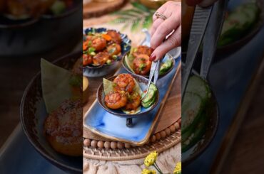 Korean Potato Dumplings in Sesame Chili Sauce | Easy Diwali Appetizer