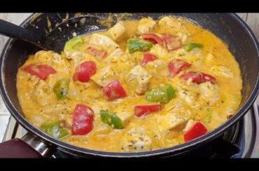 MOUTHWATERING AND TASTY! QUICK AND EASY CHEESY CHICKEN WITH BELL PEPPER RECIPE!