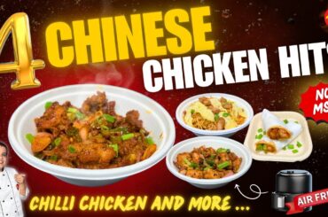 4 Boneless Chicken Chinese Recipes | Chilli Chicken, Chowmein, Roll & Black Pepper Chicken