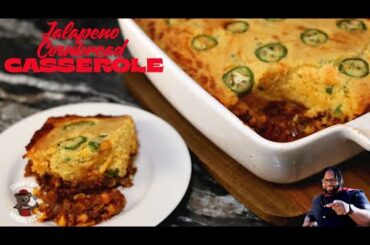Jalapeno Cheddar Chili Cornbread Casserole!! It's So Delicious!!