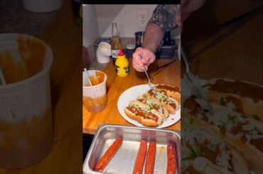 chili dogs with spicy pepper and onion condiment the grey gourmand way