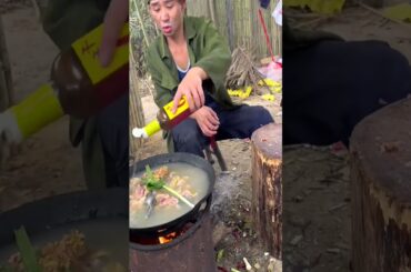 An old chef roasting a big delicious hen with chili #cooking#mukbang#asmr#USA #viral #part4