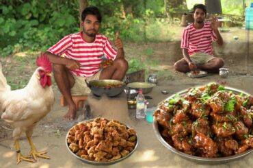 Chilli Chicken Recipe in Hotel Style Cooking & Eating | Delicious Spicy Chicken Chilli Recipe bihari