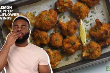 Lemon Pepper Cauliflower Wings | Vegan Wings Recipe