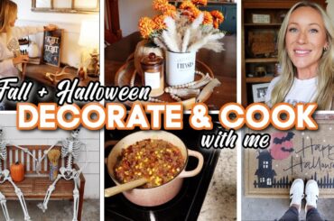SIMPLE FALL + HALLOWEEN // Decorate & Cook With Me // Easy Chili Recipe