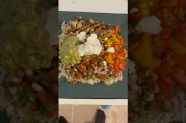 Cilantro Lime Chicken & Rice Bowl W/ Chipotle Sauce!#recipe #food #foodie #cooking #chicken #shorts