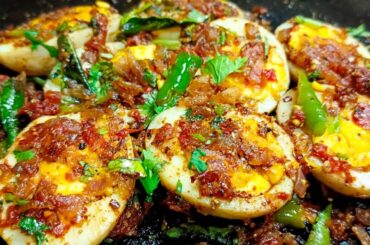 10 MINUTE INSTANT MASALA EGG PEPPER FRY RECIPE #EASY EGG FRY RECIPE