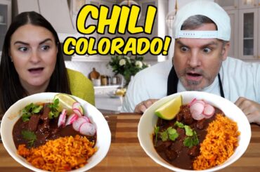 Brits Try Chile Colorado Recipe for the first time! [We Were Not Ready]!