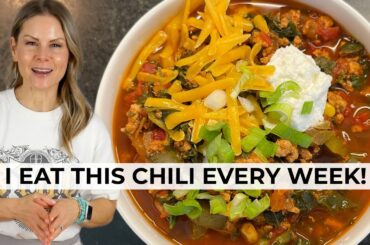 HIGH PROTEIN TURKEY CHILI (No Beans, Big Volume) | Easy Recipe