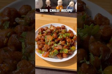 Restaurant style soya chilli recipe #shorts #recipe #soyabean #trending #viral #shortsfeed #cooking