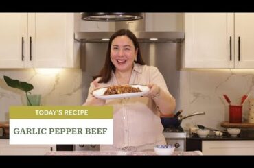COOKING VIRAL RECIPES: GARLIC PEPPER BEEF | Marjorie's Kitchen | Marjorie Barretto