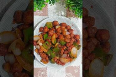 Soyabean Chilli Recipe.#soyabeanchilli #shortvideo #youtubeshorts