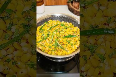 Spicy Chili Garlic Corn | Easy Tiffin & Snacks Recipe #shorts #snacks #viralvideo