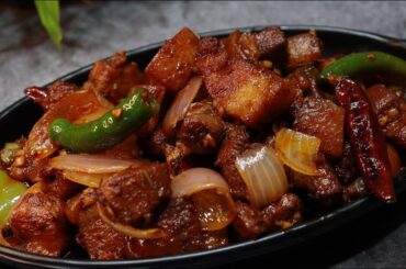 Easy & Tasty Restaurant Style Pork Chilli Recipe | How to make Pork Chilli at home  | Chilli Pork