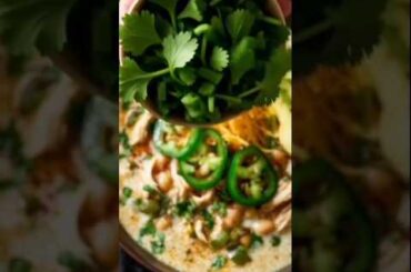 Creamy White Chicken Chili Avocado #mahikumaoni #mahi #foodie #shere #shorts  #food