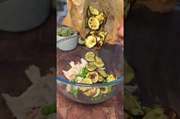 Chicken, Roasted Greens & Pesto Salad #recipe #cooking