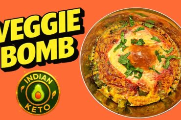 Air Fryer Vegetable Frittata Keto | Okra, Beetroot & Peppers