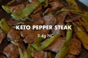 Keto Pepper Steak Recipe 5.4g NC | Makes 1 Serving | Anti-Inflammatory Keto