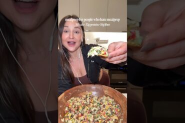 elote-inspired chicken dense bean salad