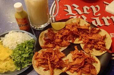 Taco al Pastor and Horchata time in Puebla